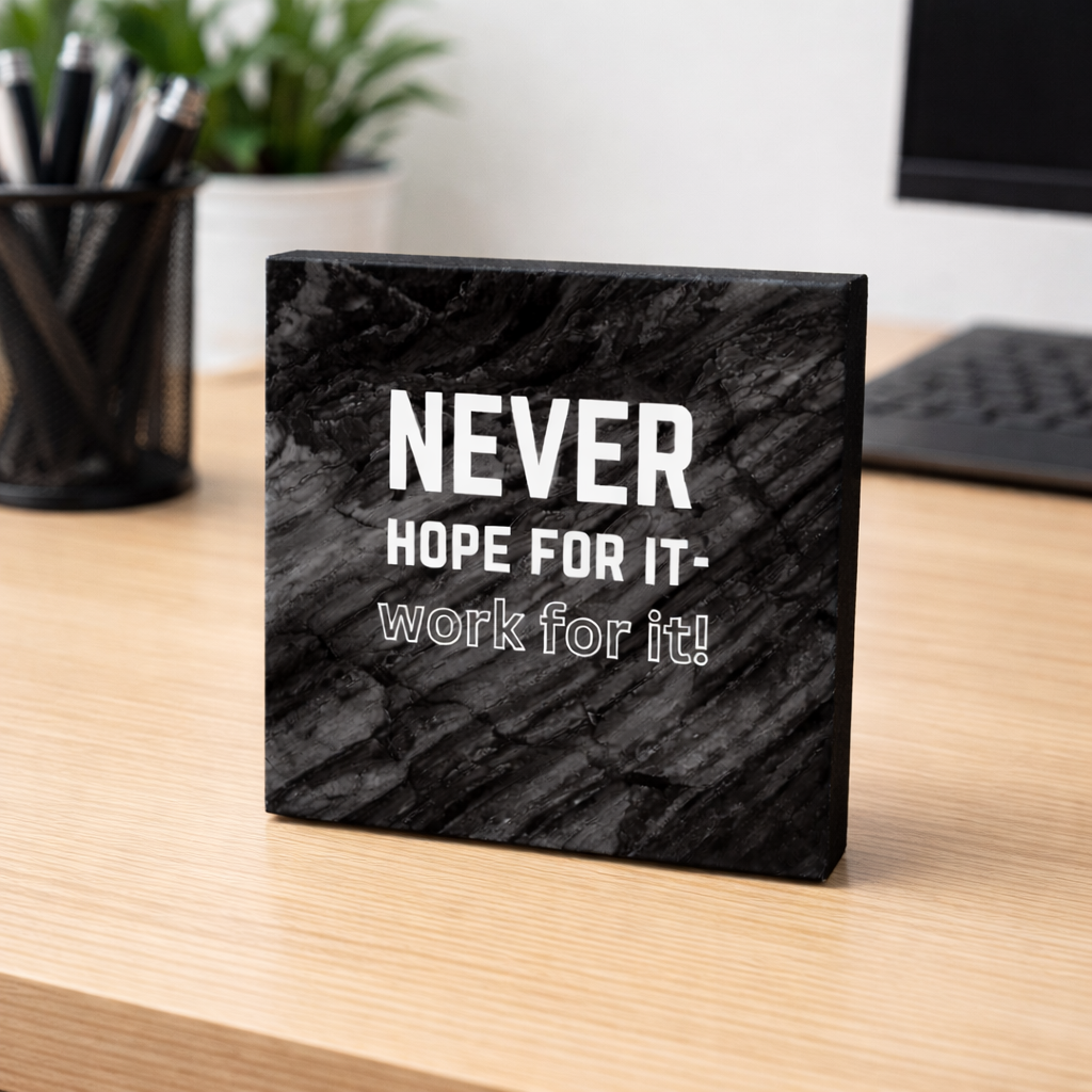 ARTIUS® Mini Tablou Motivational de birou/perete 12cm x 12cm