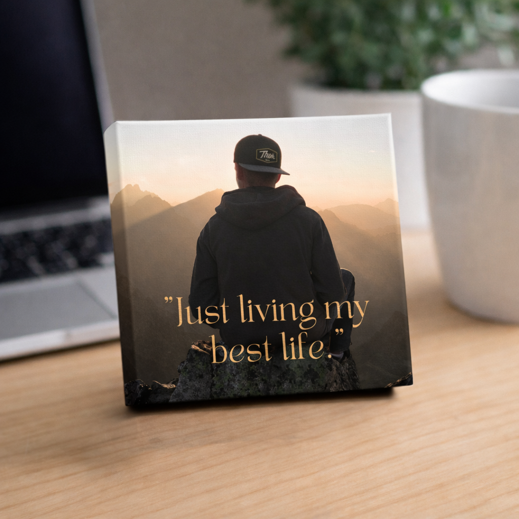 ARTIUS® Mini Tablou Motivational de birou/perete 12cm x 12cm