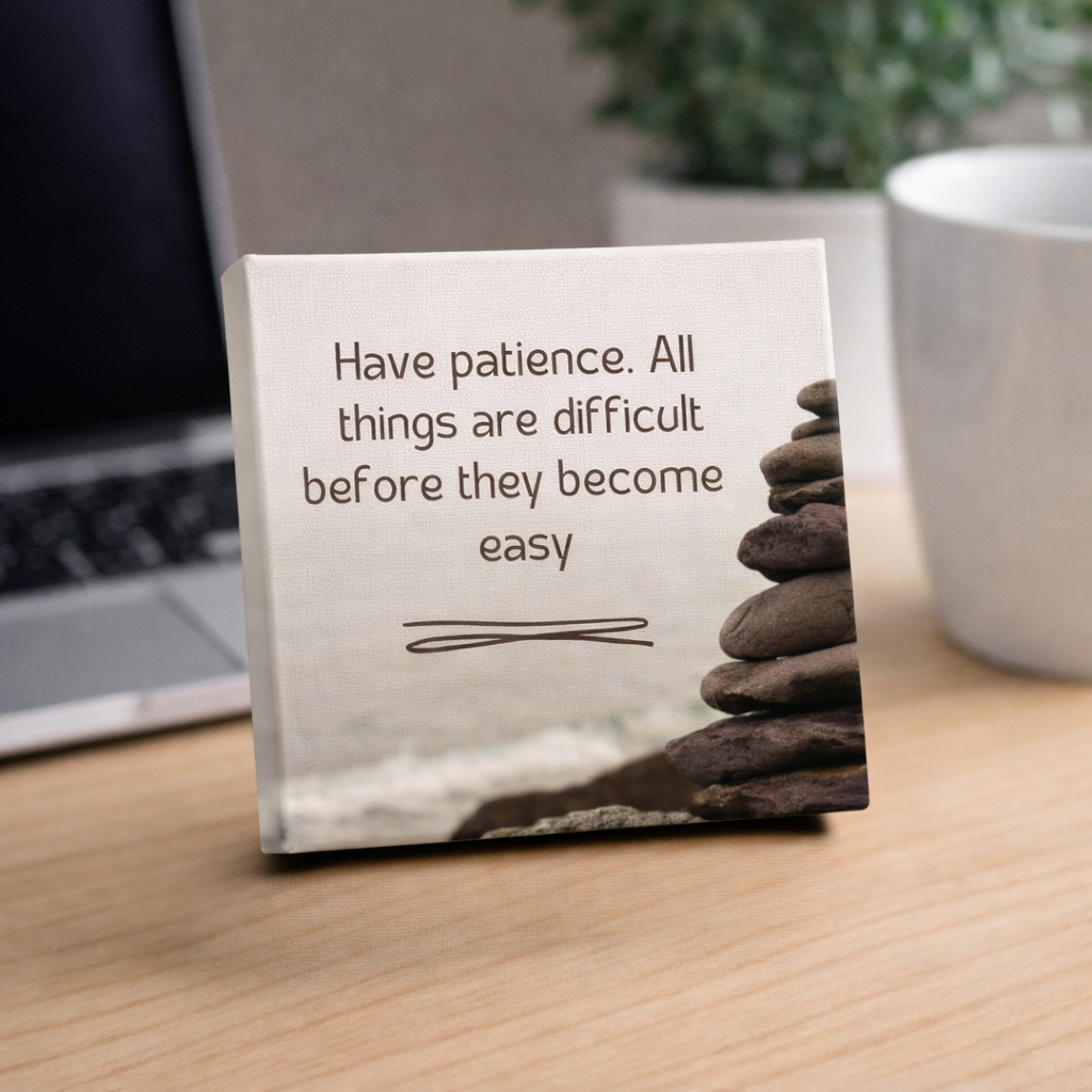 ARTIUS® Mini Tablou Motivational de birou/perete 12cm x 12cm