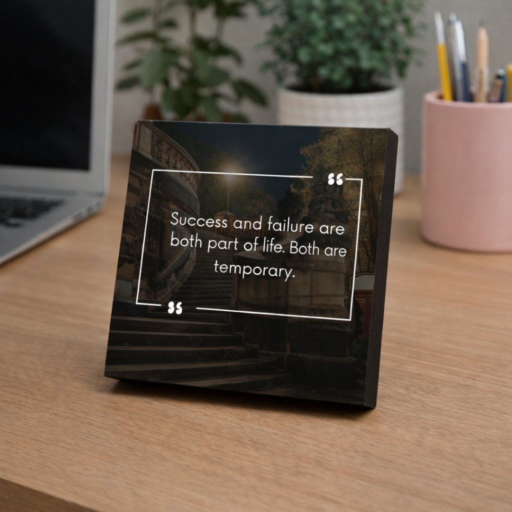 ARTIUS® Mini Tablou Motivational de birou/perete 12cm x 12cm