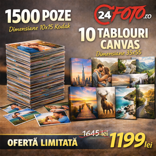 Family Pack 2 - 1500 Fotografii Kodak + 10 tablouri canvas