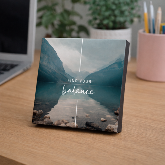 ARTIUS® Mini Tablou Motivational de birou/perete 12cm x 12cm