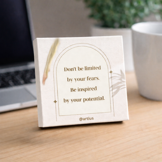 ARTIUS® Mini Tablou Motivational de birou/perete 12cm x 12cm