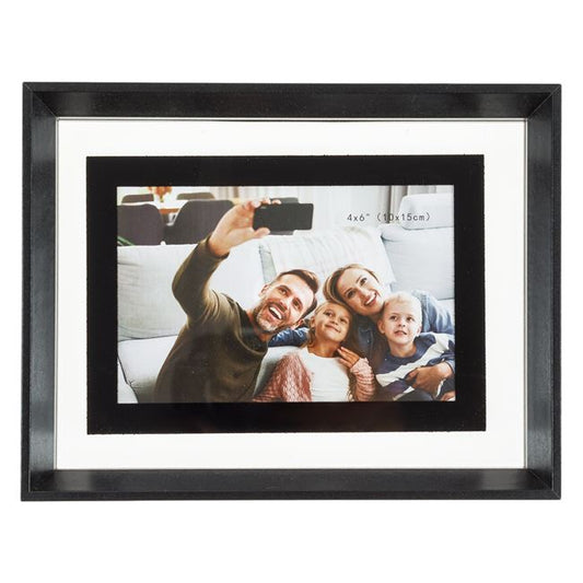 Rama Foto negru cu fundal transparent 10cm x 15cm RF