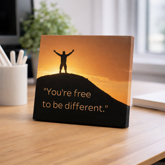 ARTIUS® Mini Tablou Motivational de birou/perete 12cm x 12cm