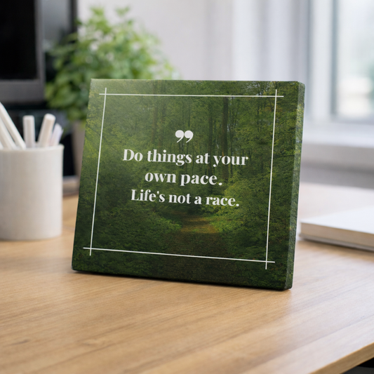 ARTIUS® Mini Tablou Motivational de birou/perete 12cm x 12cm