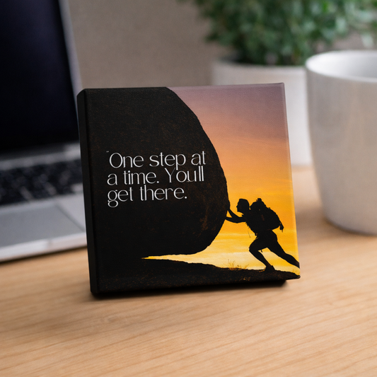 ARTIUS® Mini Tablou Motivational de birou/perete 12cm x 12cm