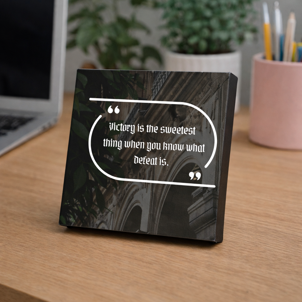 ARTIUS® Mini Tablou Motivational de birou/perete 12cm x 12cm