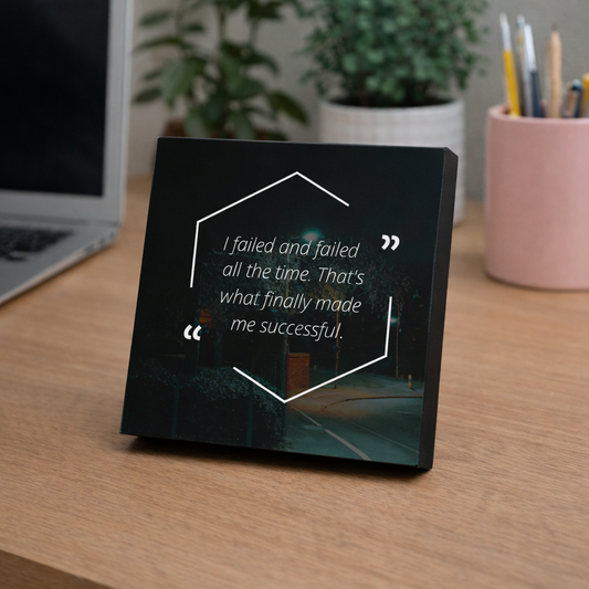 ARTIUS® Mini Tablou Motivational de birou/perete 12cm x 12cm