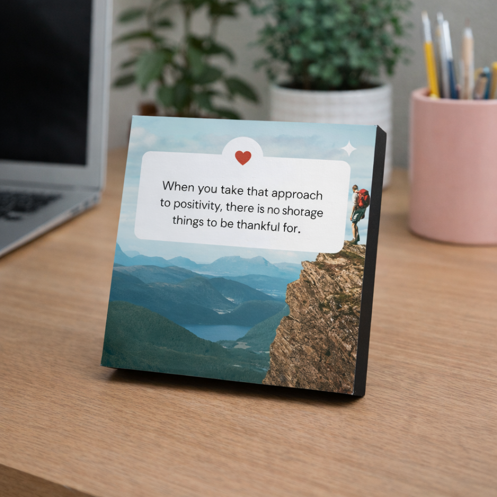 ARTIUS® Mini Tablou Motivational de birou/perete 12cm x 12cm