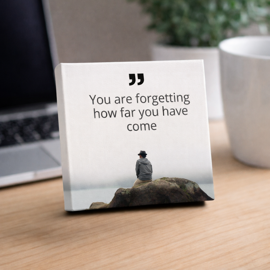 ARTIUS® Mini Tablou Motivational de birou/perete 12cm x 12cm