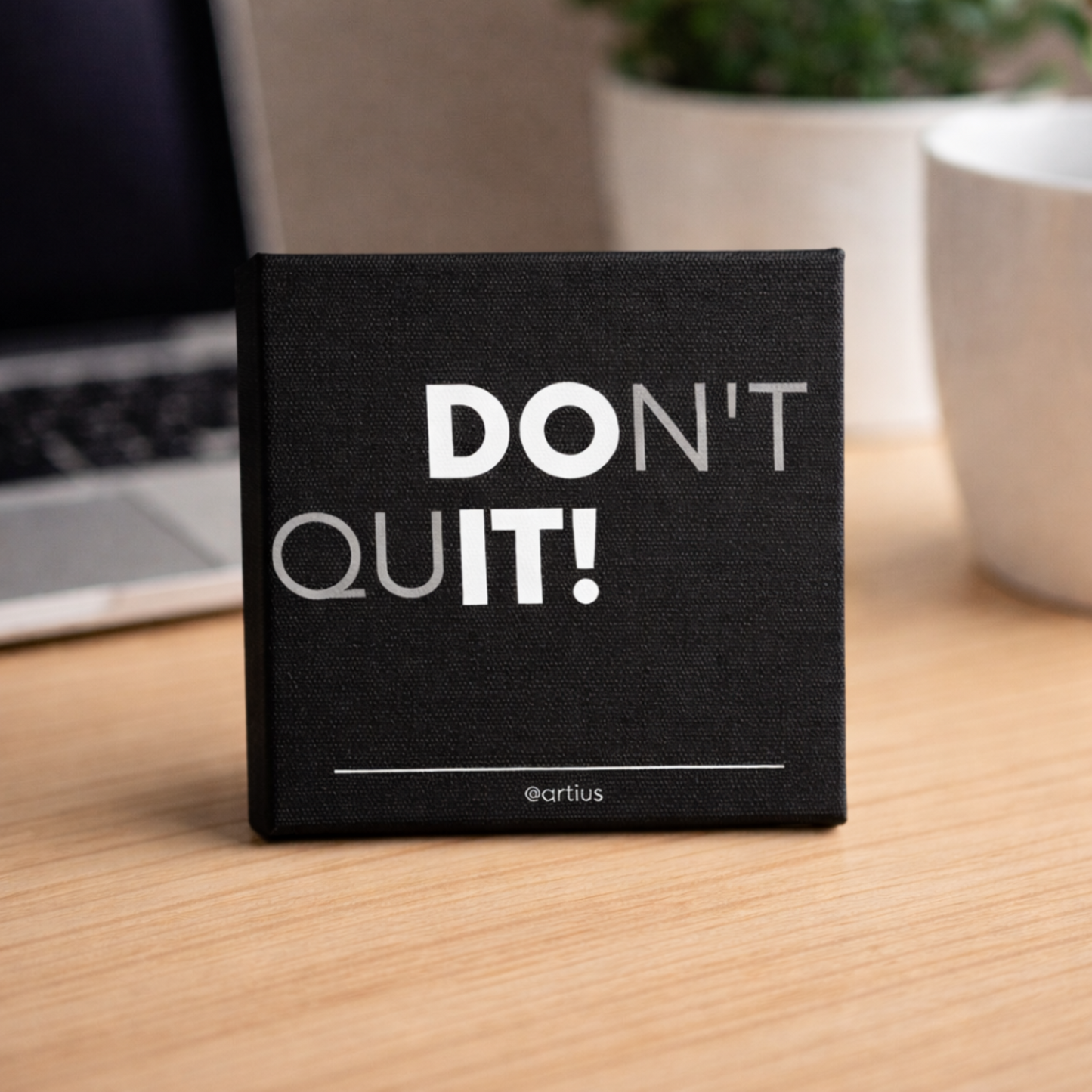 ARTIUS® Mini Tablou Motivational de birou/perete 12cm x 12cm