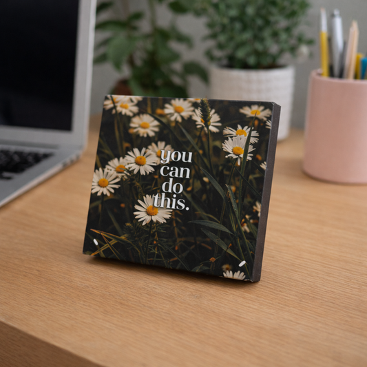 ARTIUS® Mini Tablou Motivational de birou/perete 12cm x 12cm